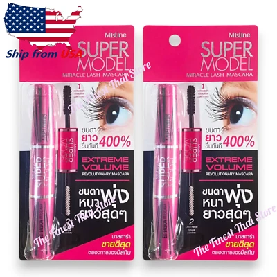 Máscara de pestañas Mistine Super Model Miracle (5,5 g) paquete de 2 piezas Foto 1 de 4