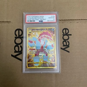 Pokémon Vivid Voltage Galarian Obstagoon FA 2020 Secret raro #198 PSA 10 como nuevo - Imagen 1 de 2