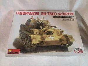 MiniArt 1/35 Model Tank Kit WWII German Jagdpanzer SU-76r w' Crew 35053 Sealed - Picture 1 of 2