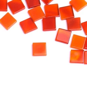 Cabujón plano cornalina natural forma cuadrada calidad AAA piedras preciosas para joyería - Imagen 1 de 10