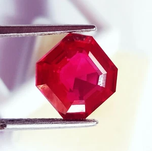 Piedra preciosa suelta certificada 8,05 quilates corte cenicero rubí rojo natural con regalo gratis - Imagen 1 de 6
