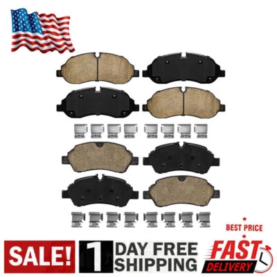 Pastillas de freno delanteras traseras de cerámica 4 piezas para Ford Transit-150 Transit-250 Transit-350 Foto 1 de 4
