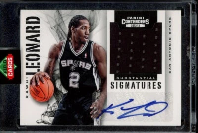2012 Contenders #43 KAWHI LEONARD Substantial Signatures Rookie Patch Auto #/149 - Image 1 of 2