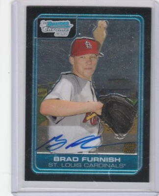 2006 TOPPS 1ST BOWMAN CHROME BRAD FURNISH AUTOGRAPH R2 - Image 1 of 2