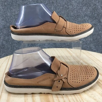 Sandalias Merrell para hombre 8,5 Around Town Mule cuero marrón sin cordones cerradas J03704 Foto 1 de 4