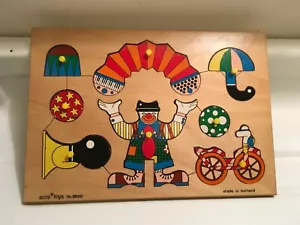 Acre Toy Vintage Wooden Puzzle Made in Holland Circus Fun, 1980's  - Picture 1 of 3