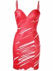 Moschino Couture 2019 Red Leather Scribble Runway Dress US 6 40 Italian $2,195 S