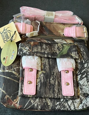 Bolso Bandolera/Bolso de Mano Beyond Hunting Roble Mossy Camuflado/Acentos Rosa Nuevo con Etiquetas Foto 1 de 4