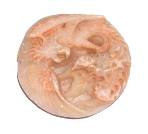 PENDANT/NECKLACE For Wirewrap? Carved Or Molded FLYING DRAGON P327 - Picture 1 of 1
