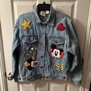 Mickey And Company Denim Jacket Disney Vintage Patch Jewels - Picture 1 of 24