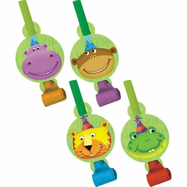 Jungle Buddies Blowouts (8) - Birthday Party Supplies - Image 1 of 1