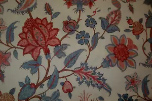 2,44 Yds GP &J Baker Stoff Bäcker Indienne Leinen Blumen Polster 54" x 88" - Bild 1 von 6