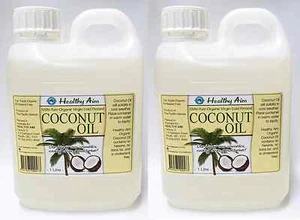 2 x COCONUT OIL 1L Litre ~ Certified Organic ~ 100% Pure Virgin ~ Cold Pressed - Picture 1 of 1