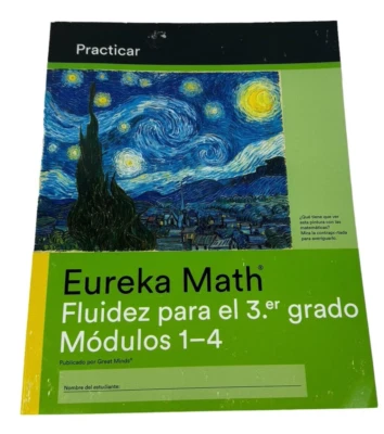 Spanish Eureka Math Practice Workbook Grade 3 Fluency Modules 1-4 by Great Minds - Image 1 of 4