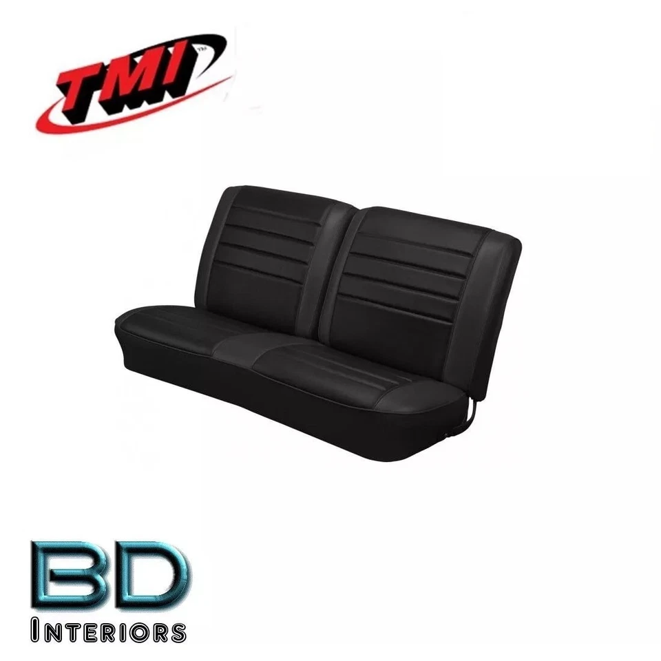 Chevelle 1965 cupé, banco delantero y tapizado de asiento trasero negro hecho en EE. UU. por TMI Foto 1 de 4