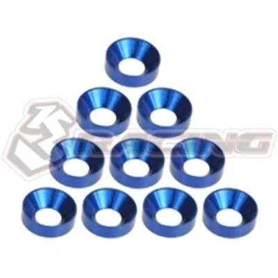 3RACING 3RAC-WC3 Aluminium M3 Countersink Washer 10pcs 1/10 RC TOURING CAR BUGGY - Image 1 of 4