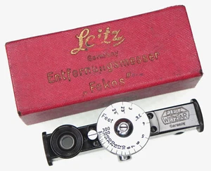 Leica Black & Chrome Fokos Rangefinder Feet Scale #Box 4 .......... Minty w/Box - Picture 1 of 10
