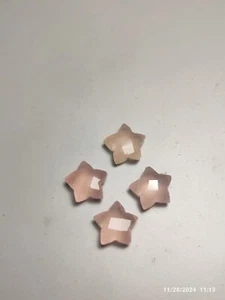 Elegant 12 mm Star-Cut Rose Quartz Polished Gemstone - Picture 1 of 6