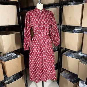 Vintage 70s Marimekko Design Research Dress Berry Print Size Small Long Sleeve - Picture 1 of 24