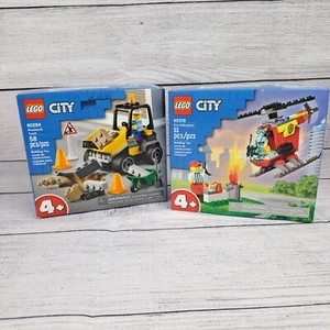 LEGO CITY: Roadwork Truck 60284 & Fire Helicopter 60318 Age 4+ Legos - Picture 1 of 12