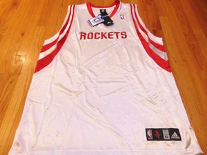 ADIDAS NBA HOUSTON ROCKETS WHITE AUTHENTIC BLANK JERSEY SIZE 52 - Picture 1 of 6