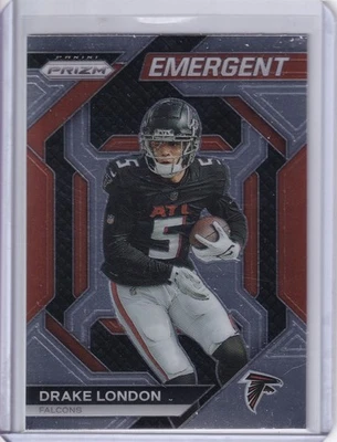Drake London 2023 Panini Prizm #H-9 Emergent Base Atlanta Falcons NFL - Image 1 of 2