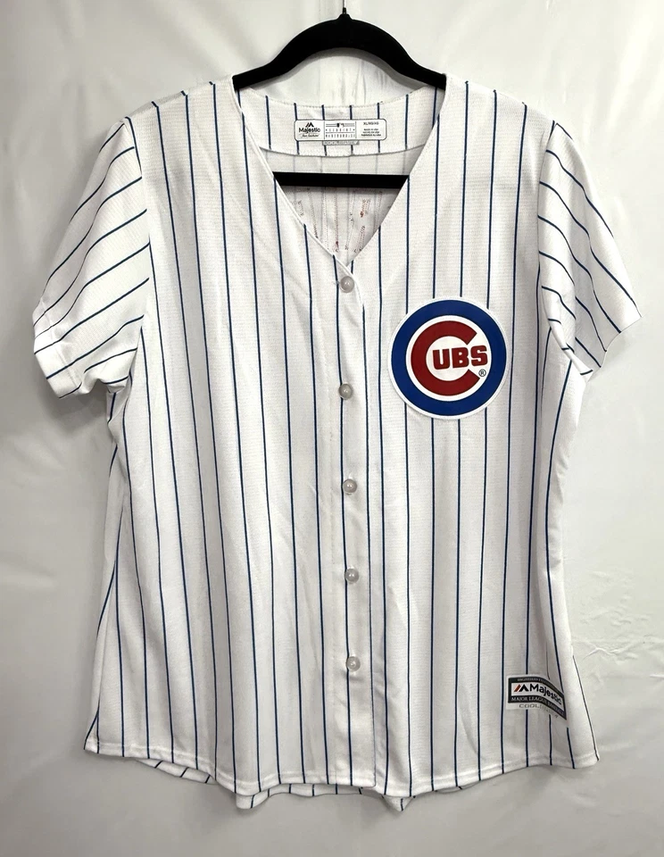 Majestic Chicago Cubs Cool Base Pinstripe Jake Arrieta #49 Baseball Jersey Sz XL - Image 1 of 4
