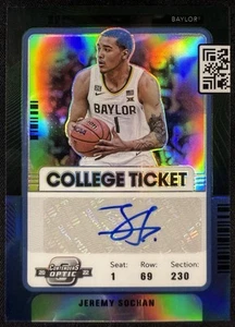2022 Contenders Optic Draft Jeremy Sochan Blue College Ticket Auto /49 #CO-JSO - Picture 1 of 2