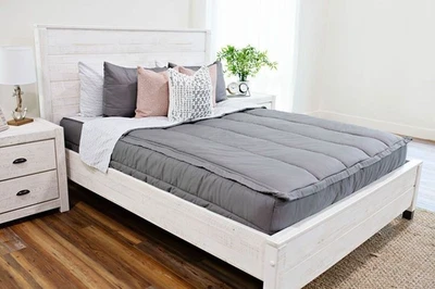 New! BEDDY'S Reese/Modern Gray ~ FULL ~ Includes 2 Pillowcases & 2 Shams ~ Minky - Image 1 of 4