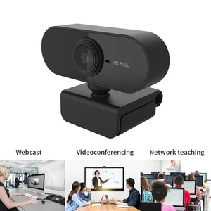 1080P Computer Camera With Mic Desktop Usb Webcam Free Drive For Video Cal BUU - Picture 1 of 12