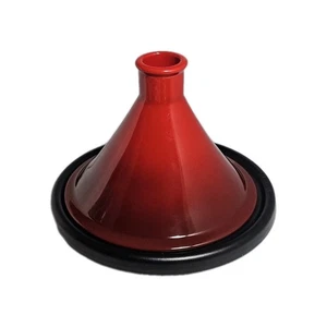 Le Creuset France Cherry Red Cerise Tagine Cast Iron Stoneware Cooking Pot, NEW - Picture 1 of 10