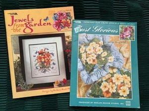 Jewels from the Garden/Just Glorious-Cross Stitch books by Barbara Baatz HIllman - Picture 1 of 5