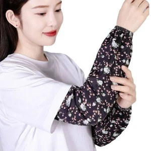 Loose Sunscreen Sleeves Fashion Floral Long Mittens Ice Silk Gloves Outdoor - Picture 1 of 20