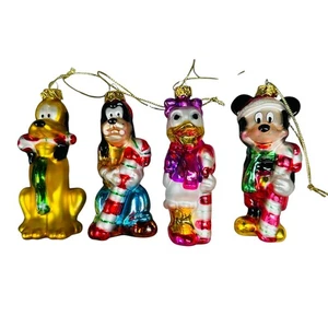Disney Mickey Mouse Gänseblümchen Ente Goofy Pluto mundgeblasenes Glas Weihnachtsschmuck - Bild 1 von 22