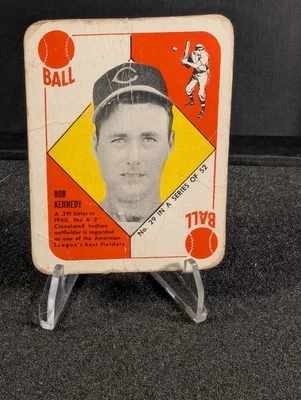 1951 Topps Red Backs Bob Kennedy #29 Rookie RC creased - Image 1 of 2