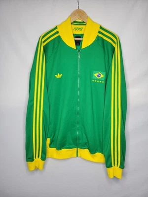 Chaqueta de pista Adidas Originals Equipo Nacional de Fútbol de Brasil para hombre talla XXL verde Foto 1 de 4