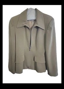 Vertigo Paris SMALL Jacket Blazer Beige Full Zip Luxury Excellence Career France - Picture 1 of 10