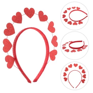 Heart Headband Love Headpiece 's Day Hairband Glitter - Picture 1 of 12
