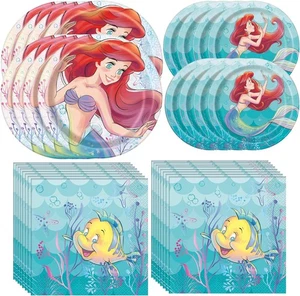 Unique The Little Mermaid Dinnerware Party Bundle | Luncheon Napkins, Dinner... - Picture 1 of 5