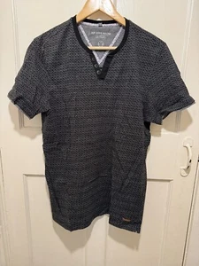 Rocha John Rocha Mens T Shirt Size M Medium Smart Casual Black With Grey Tee - Picture 1 of 8