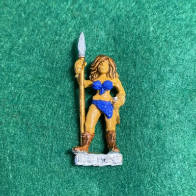 Games Workshop Classic Female Barbarian Spear Big Momma Moma 80s Metal Citadel - Image 1 of 2