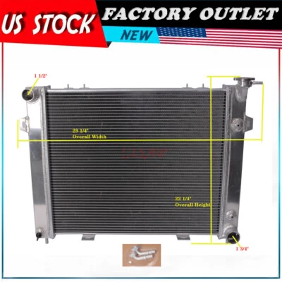 Radiador todo aluminio apto para Jeep Grand Cherokee 1993-1997/1993 Grand Wagoneer 5,2 L Foto 1 de 4