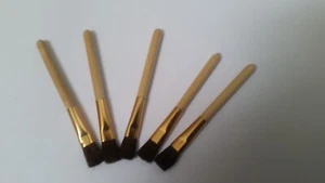 5 x Strong Small Wooden Make Up Brushes Tattoo Cosmetic Set Foundation Tool - Picture 1 of 2