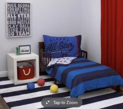 Комплект постельного белья для ребенка ясельного возраста Carter's® All Star из 4 предметов - Изображение 1 из 3