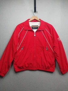 VTG Kaelin Windbreaker Jacket Womens Medium Red Lightweight  Full Zip Lined - Picture 1 of 8