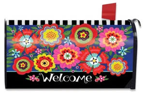 Bright Blooms Spring Magnetic Mailbox Cover Floral Standard Briarwood Lane - Picture 1 of 5