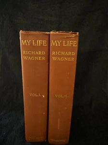 My Life by Richard Wagner  1911 FIRST ED HC Two Volume Set Dodd Mead & Company - Imagen 1 de 5