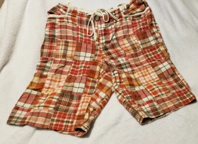 Pantalones Cortos Liz Claiborne Sloan Mujer Talla 12 Cuadros Multicolor 100% Algodón Foto 1 de 4