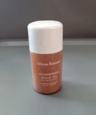 AFRICAN BOTANICALS Brillante Oro Aceite Resplandor Etéreo Tamaño Completo SELLADO $65 Foto 1 de 2