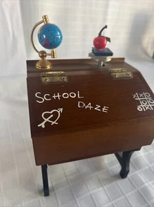 Berkeley Designs School Days Desk Wooden Music Box Still Plays School Days 1990s - Picture 1 of 8